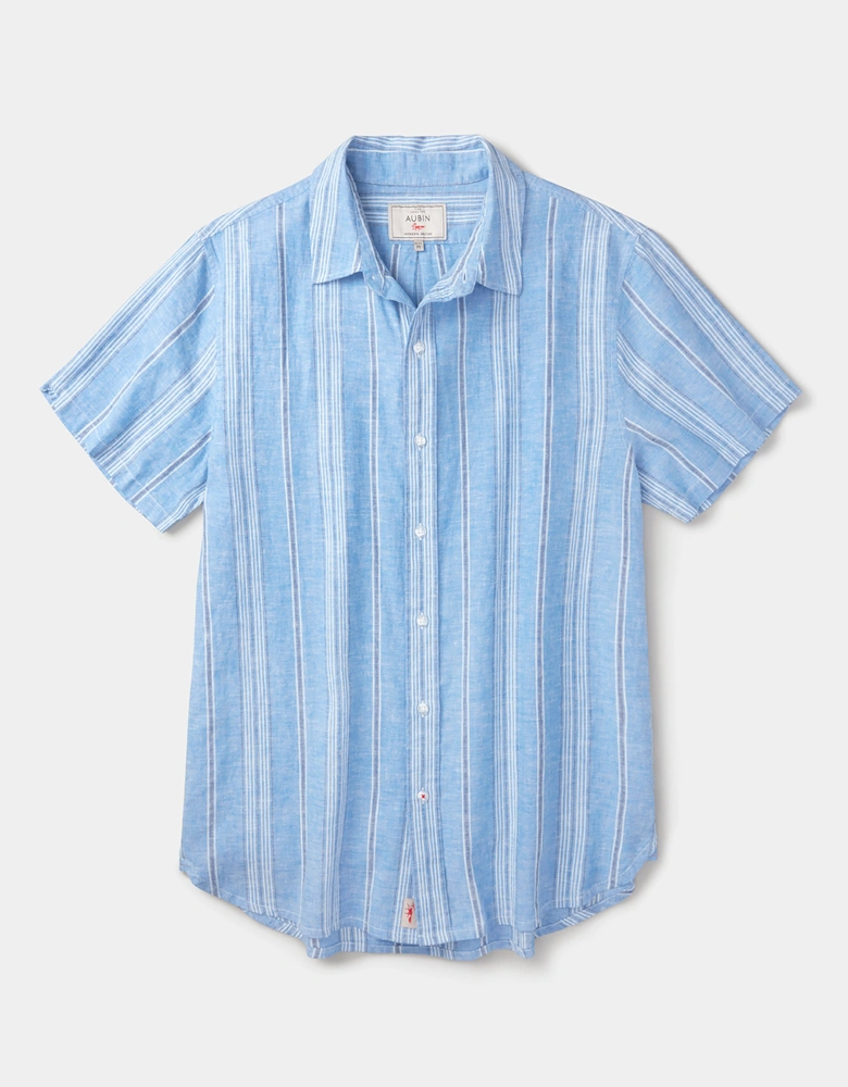 Austin Linen Blend Short Sleeved Shirt