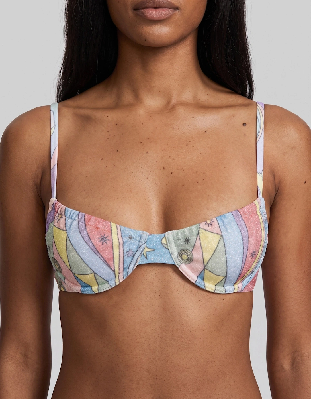 Britney Multi Colour Bikini Top