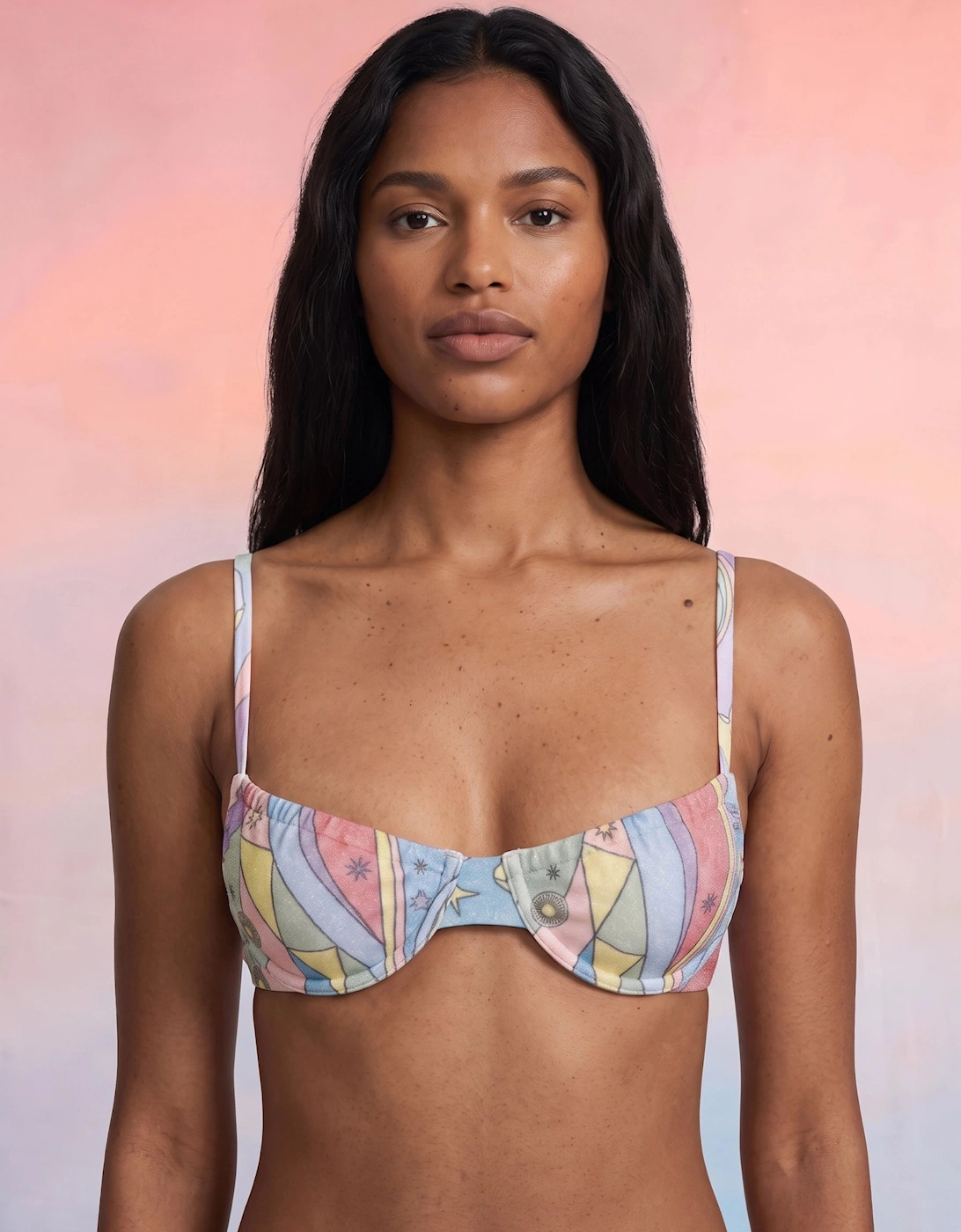 Britney Multi Colour Bikini Top