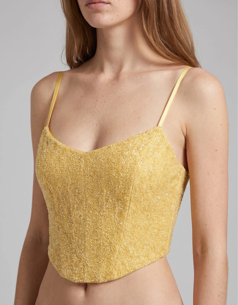 Sunveil Yellow Beaded Corset