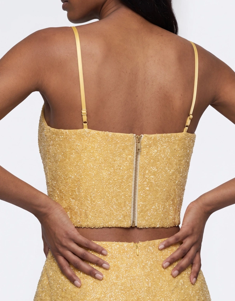 Sunveil Yellow Beaded Corset