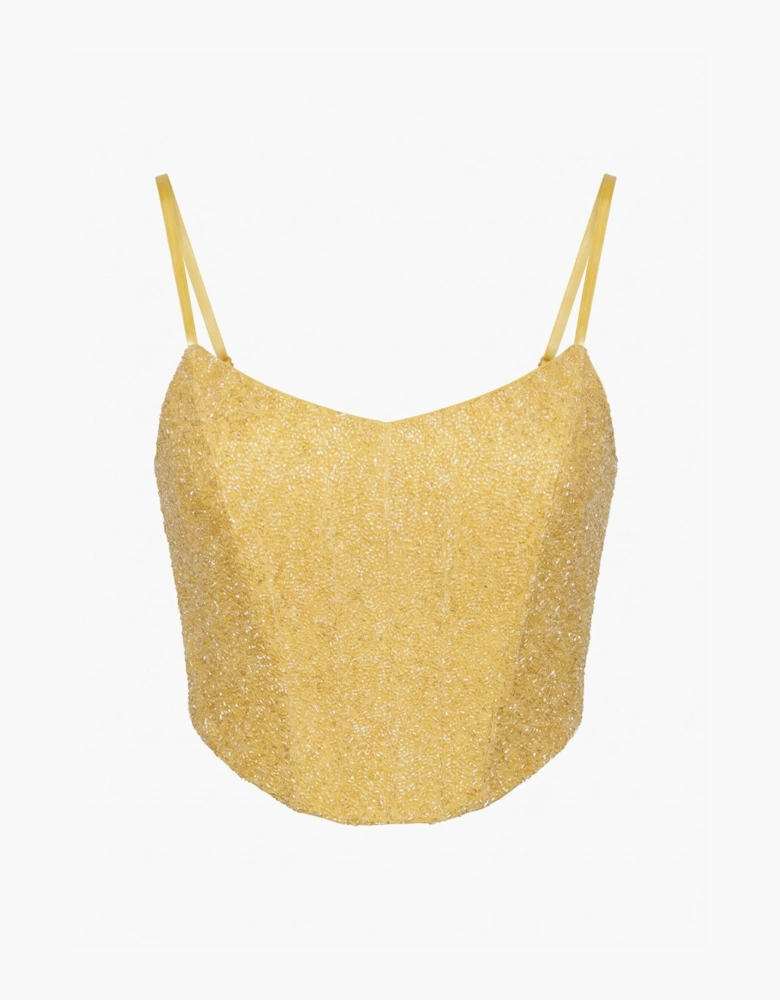 Sunveil Yellow Beaded Corset