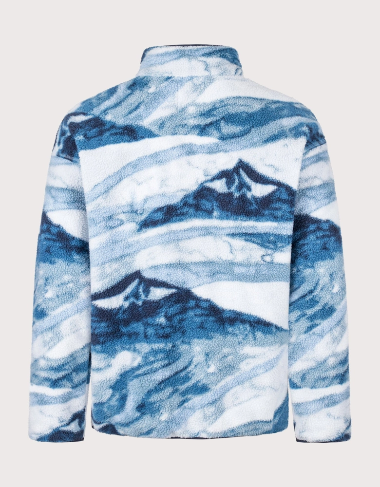 Regular Fit Helvetia II Printed Half Snap Fleece
