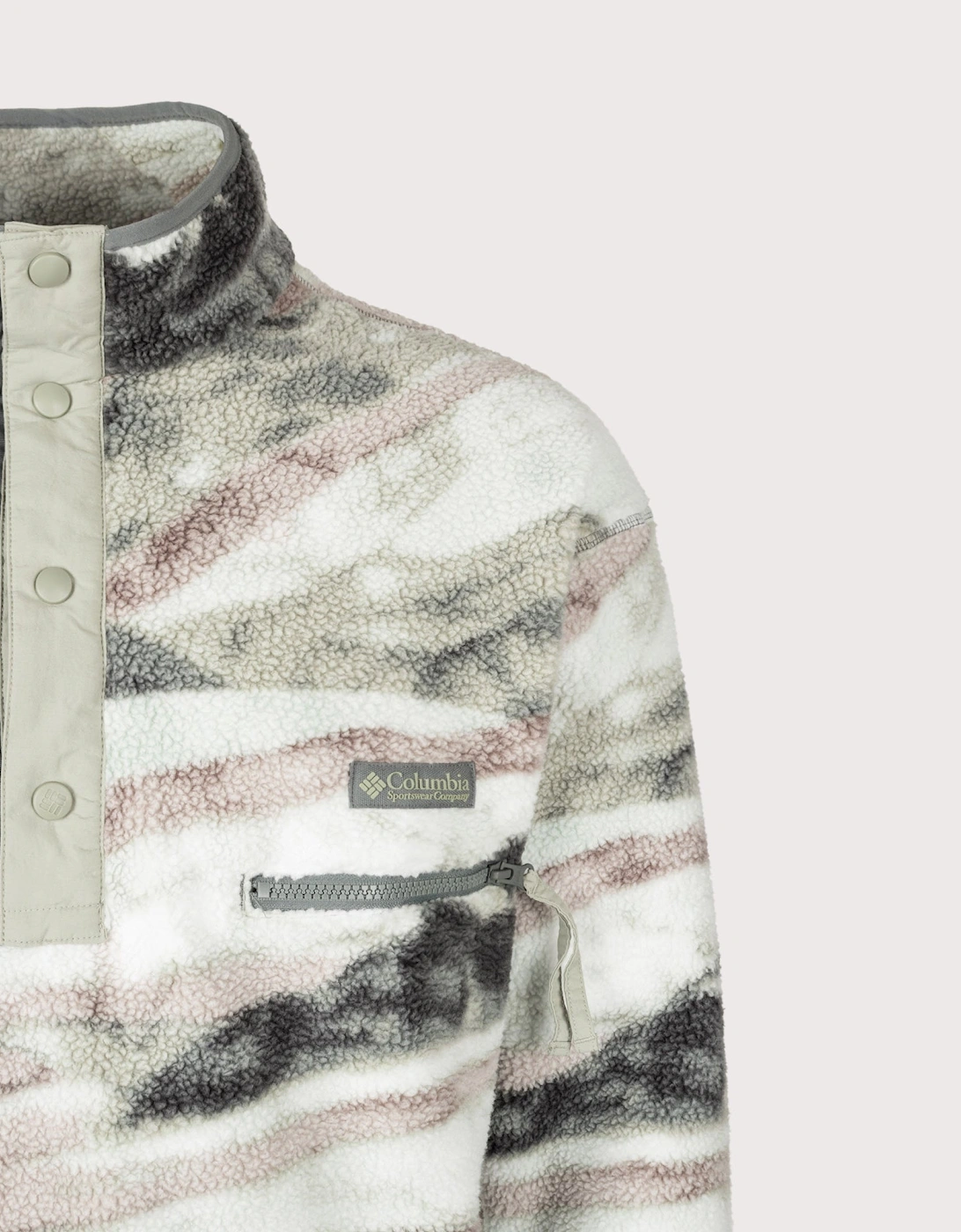 Regular Fit Helvetia II Printed Half Snap Fleece