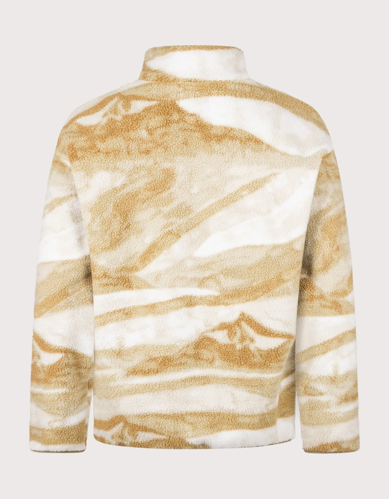 Regular Fit Helvetia II Printed Half Snap Fleece