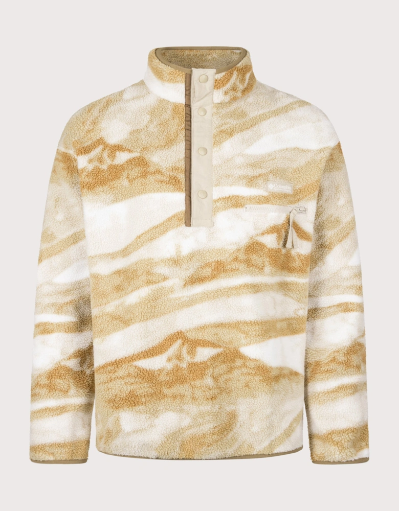 Regular Fit Helvetia II Printed Half Snap Fleece