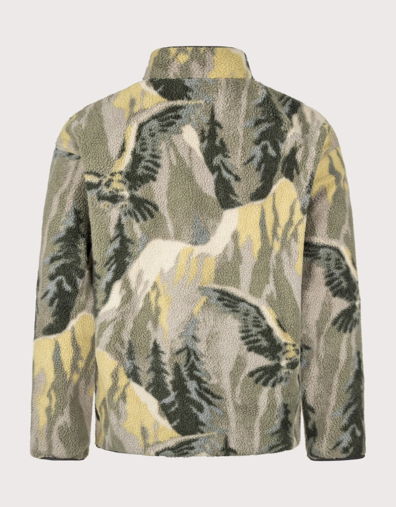 Regular Fit Helvetia II Printed Half Snap Fleece