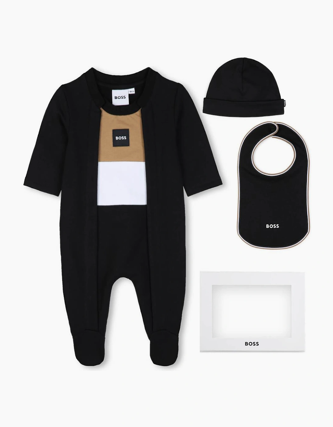 BOSS NB BLACK BABY BOY 3PC SET +GIFT BOX J53292