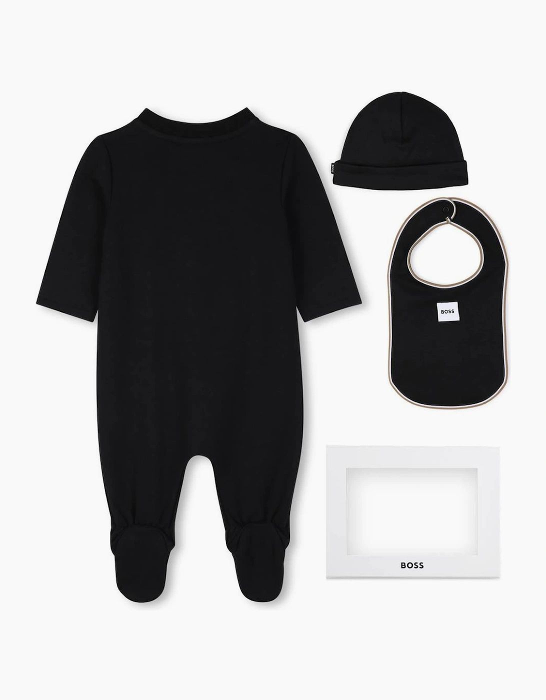 BOSS NB BLACK BABY BOY 3PC SET +GIFT BOX J53292