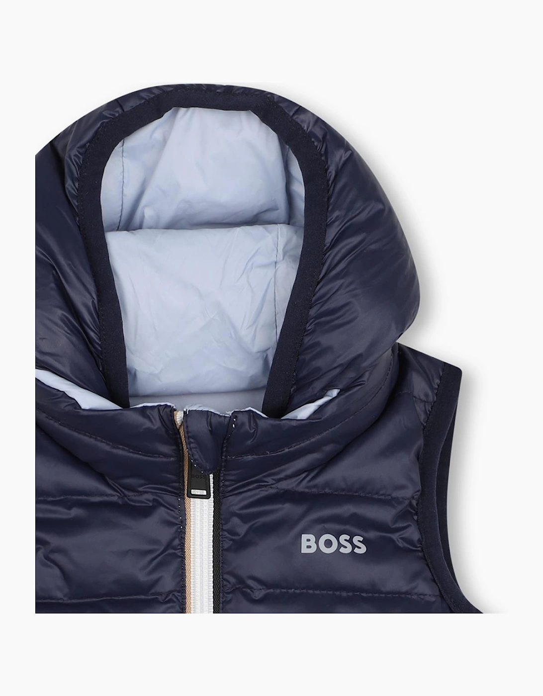 BOSS BABY/TODDLER BLUE REVERSIBLE BODYWARMER/GILET J53506