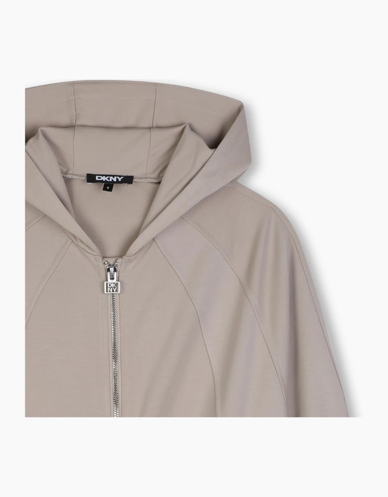 DKNY BEIGE HOODED SWEATSHIRT & TROUSERS SET D62902 D62387