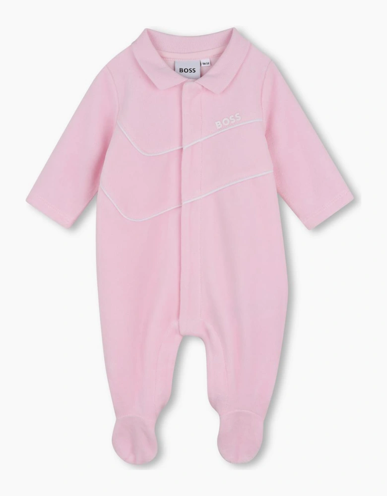 BOSS PINK NB GIRL BABY GROW J53321