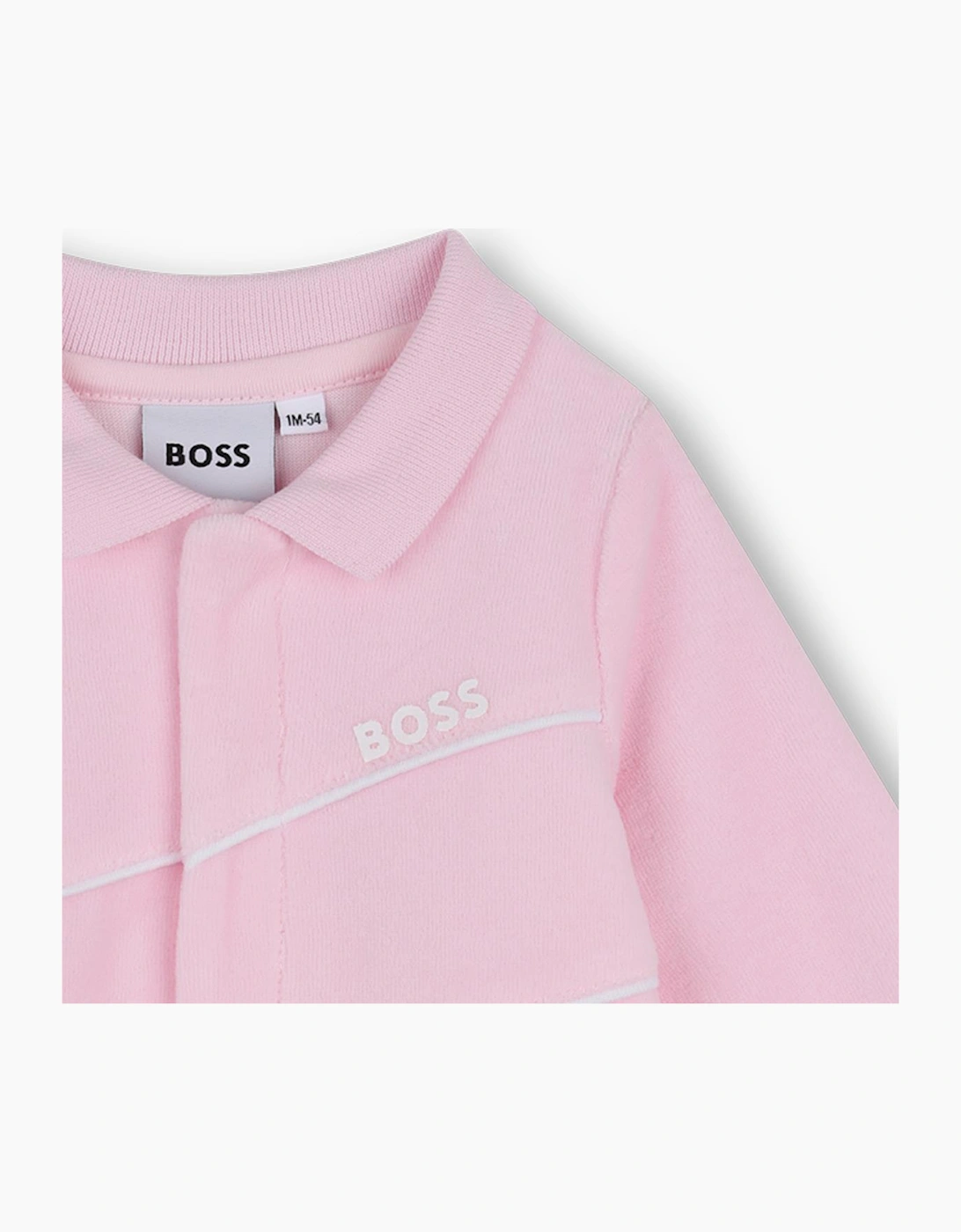 BOSS PINK NB GIRL BABY GROW J53321