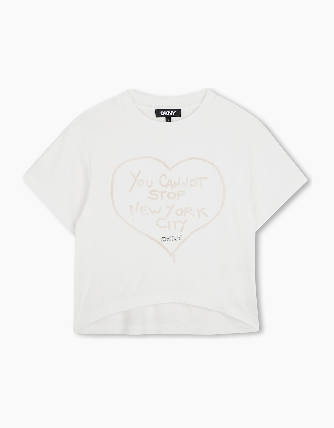 DKNY GIRLS WHITE T SHIRT D62920