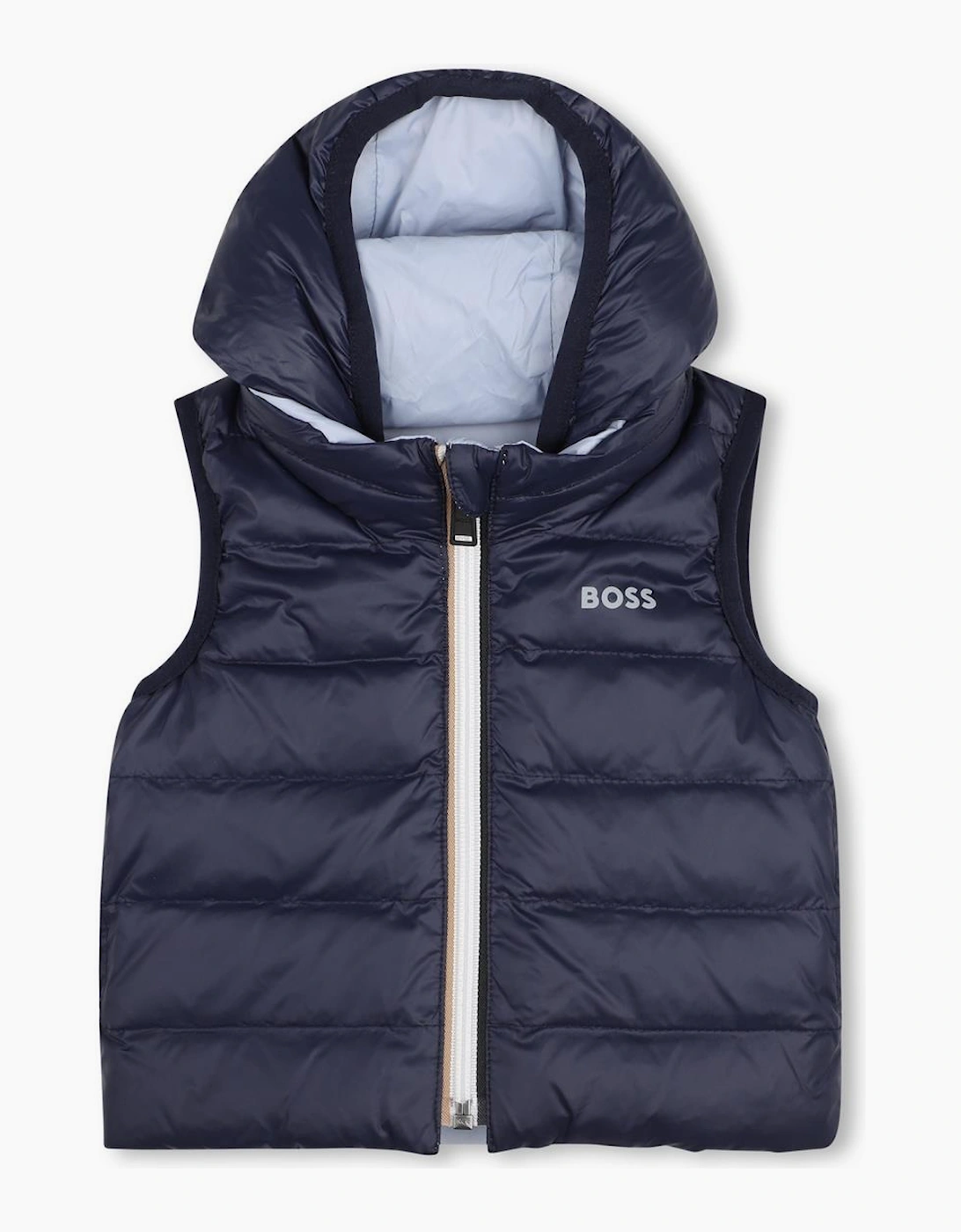 BOSS BABY/TODDLER BLUE REVERSIBLE BODYWARMER/GILET J53506