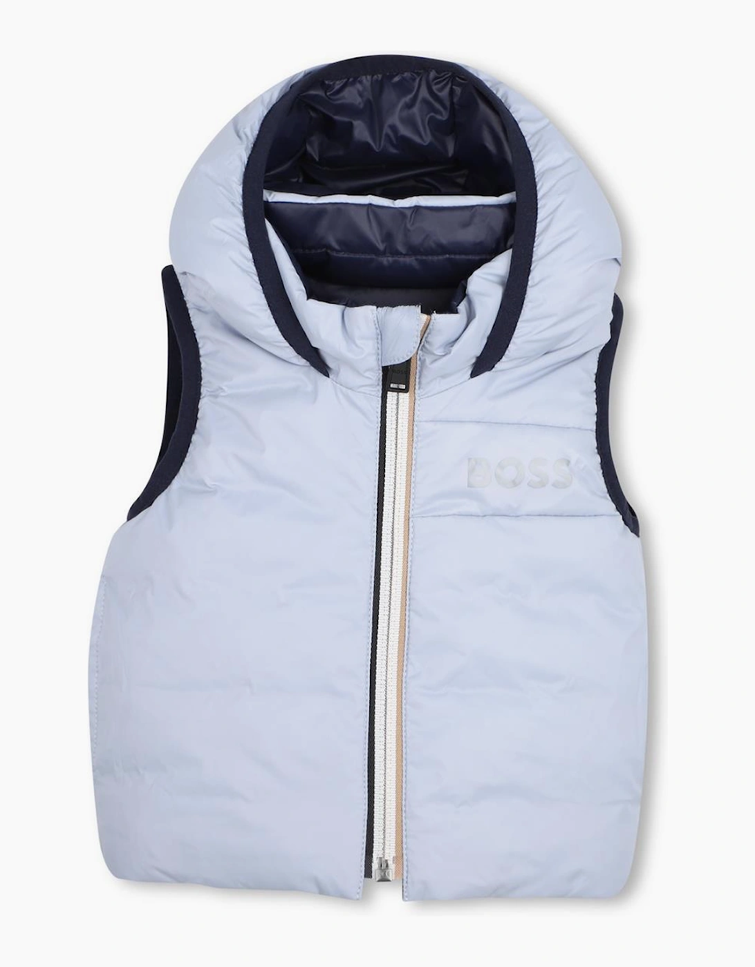 BOSS BABY/TODDLER BLUE REVERSIBLE BODYWARMER/GILET J53506