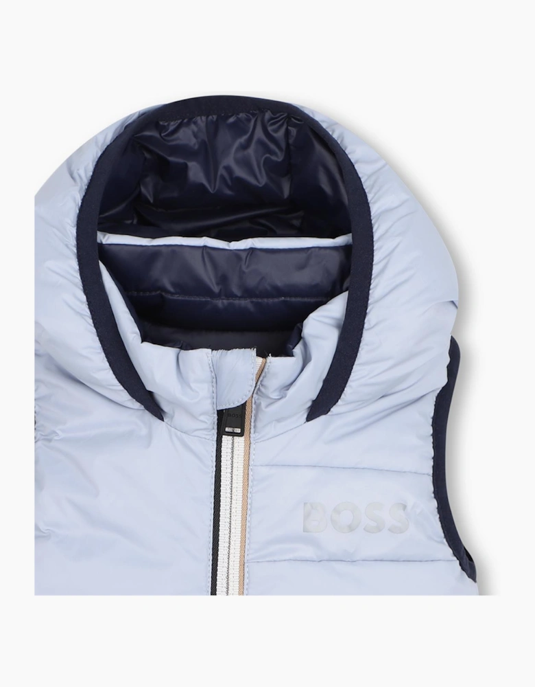 BOSS BABY/TODDLER BLUE REVERSIBLE BODYWARMER/GILET J53506