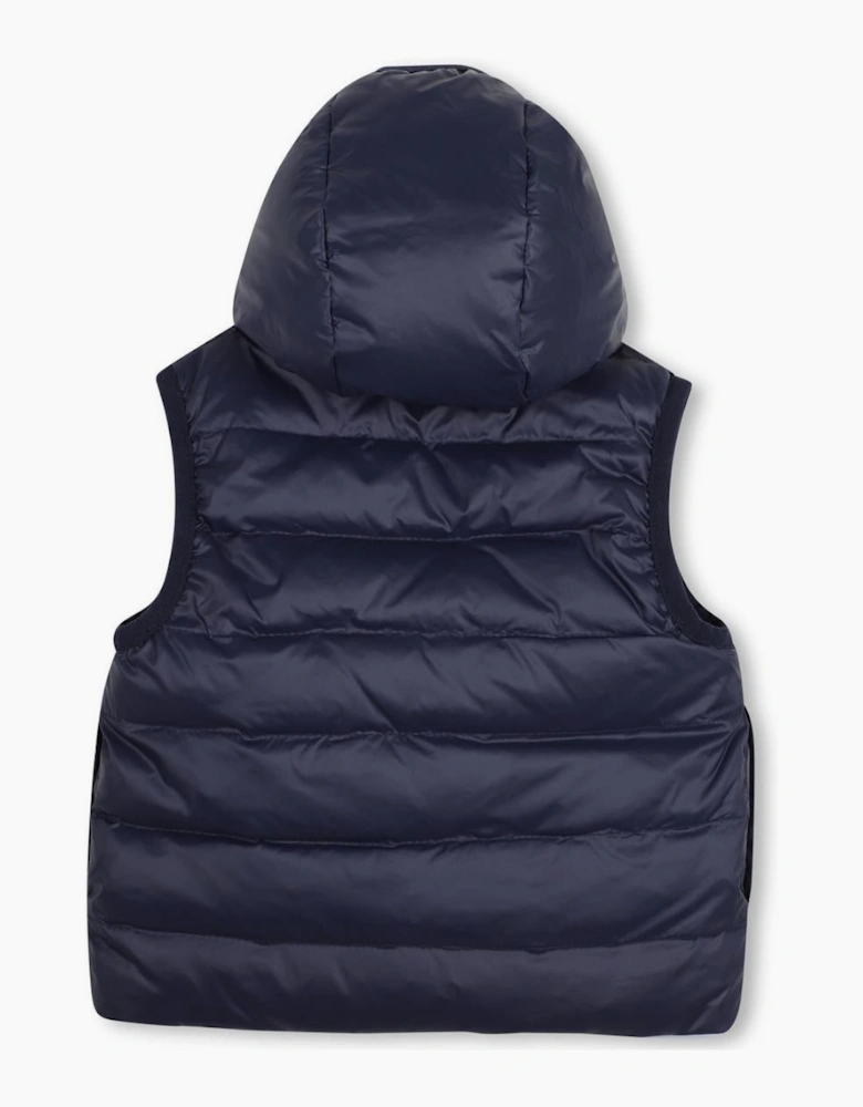 BOSS BABY/TODDLER BLUE REVERSIBLE BODYWARMER/GILET J53506