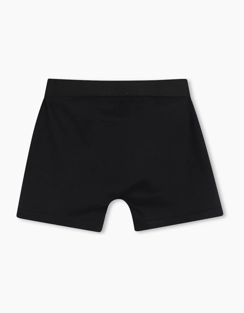 HUGO BOYS BLACK PCK 3 BOXER SHORTS G01348