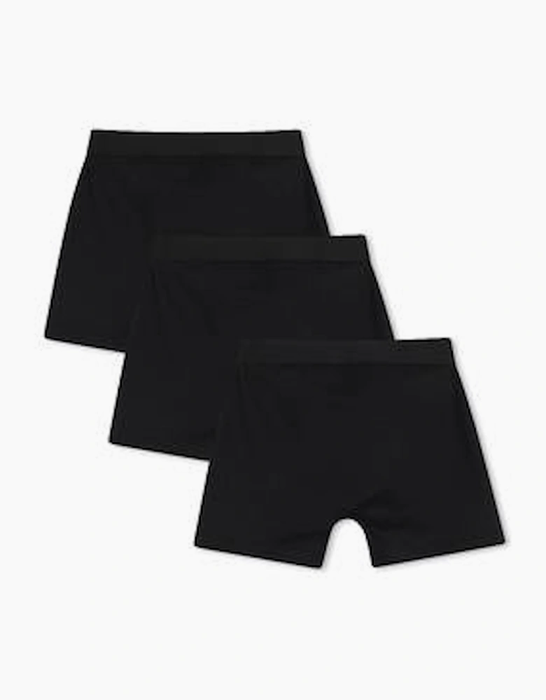 HUGO BOYS BLACK PCK 3 BOXER SHORTS G01348
