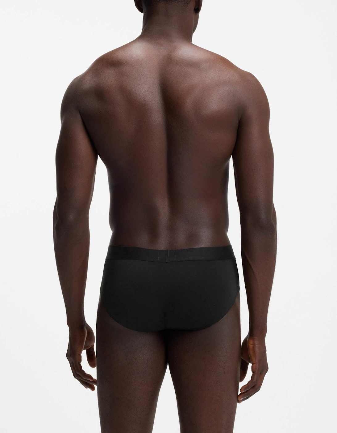 BOSS Orange Three-Pack Low-Rise Briefs in Stretch Cotton - Black 001
