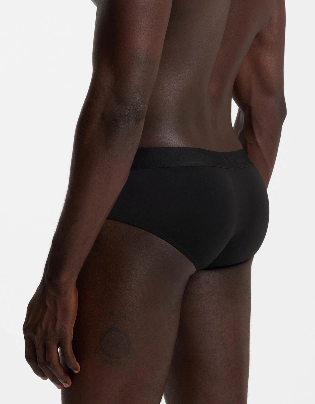 BOSS Orange Three-Pack Low-Rise Briefs in Stretch Cotton - Black 001