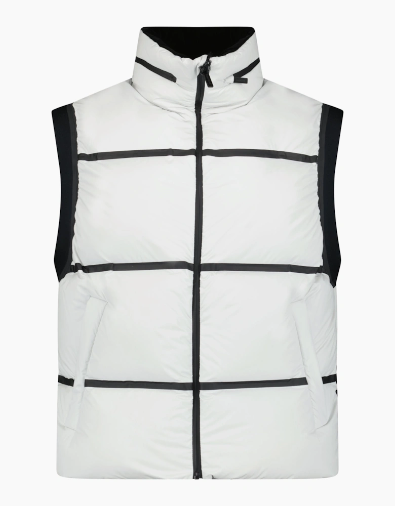 Prada Linea Rossa Technical Down Fabric Gilet Chalk White