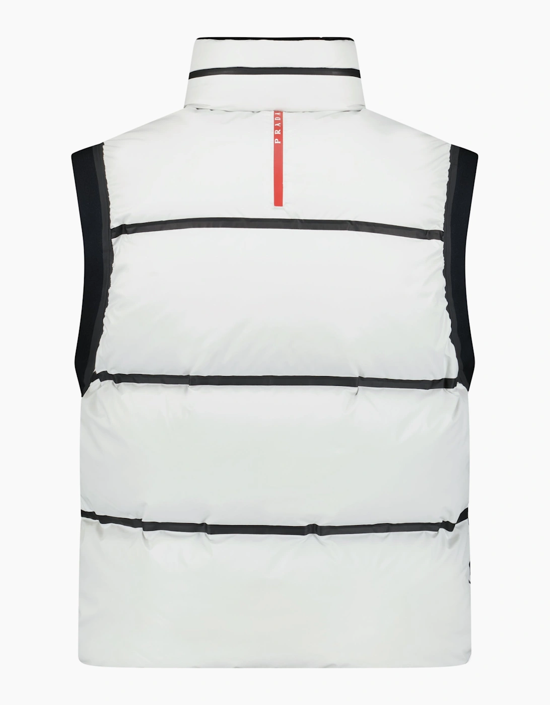 Prada Linea Rossa Technical Down Fabric Gilet Chalk White