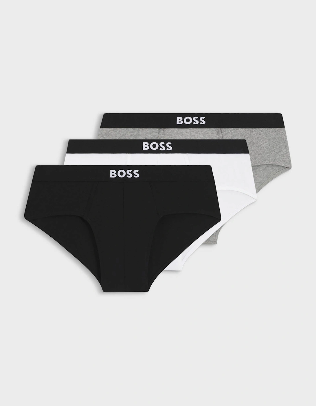 BOSS Orange Three-Pack Low-Rise Briefs in Stretch Cotton - Assorted Pre-Pack 999