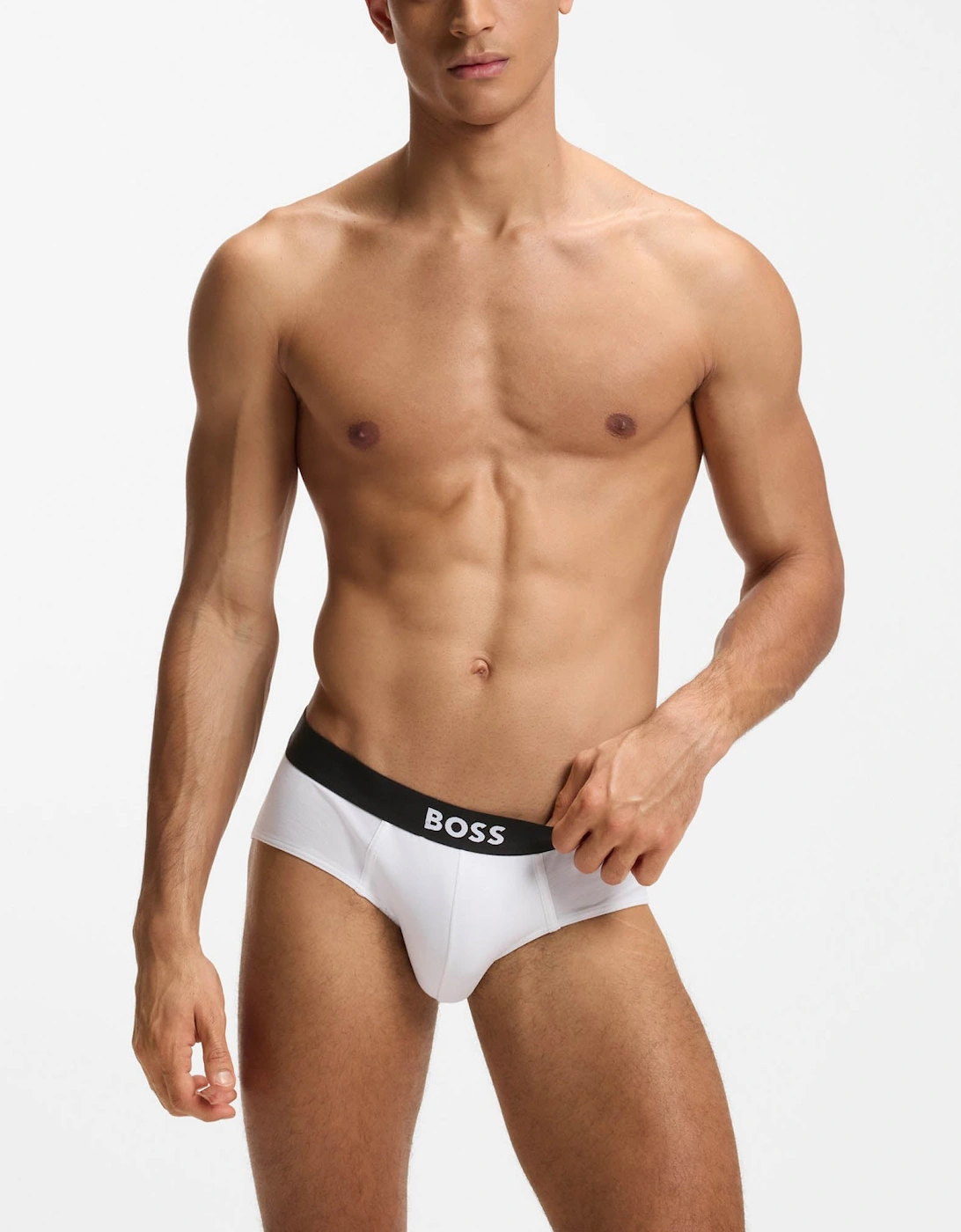 BOSS Orange Three-Pack Low-Rise Briefs in Stretch Cotton - Assorted Pre-Pack 999
