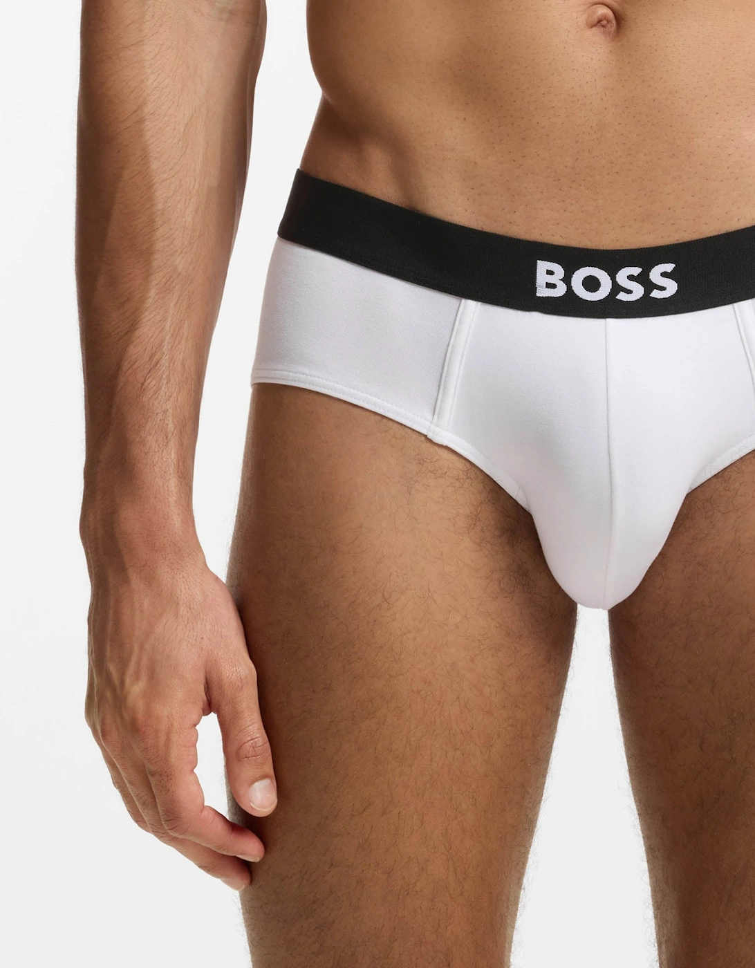 BOSS Orange Three-Pack Low-Rise Briefs in Stretch Cotton - Assorted Pre-Pack 999