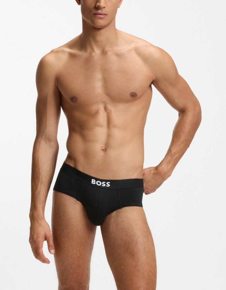 BOSS Orange Three-Pack Low-Rise Briefs in Stretch Cotton - Assorted Pre-Pack 999