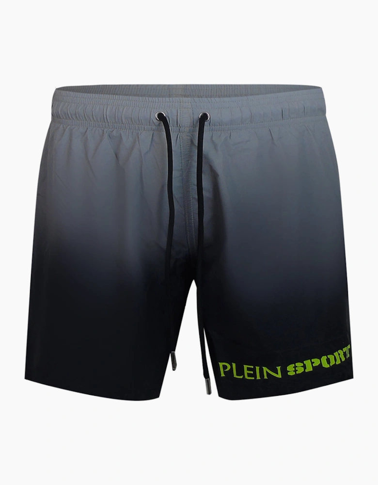 Plein Sport Gradient Medium Boardshort Black Swim Shorts