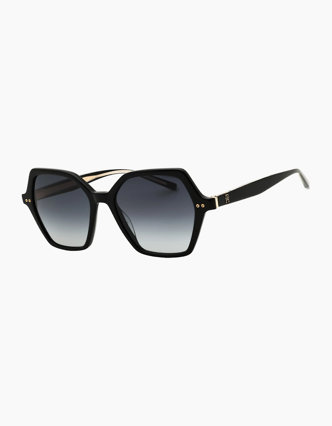 Tommy Hilfiger TH 2213/S 0807 9O Shiny Black / Grey Gradient Sunglasses Women