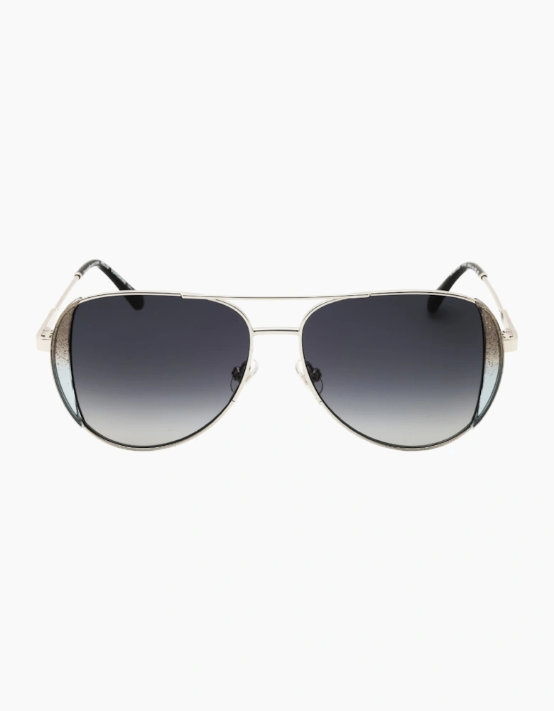 Kate Spade Black Glitter Palladium SF Sunglasses