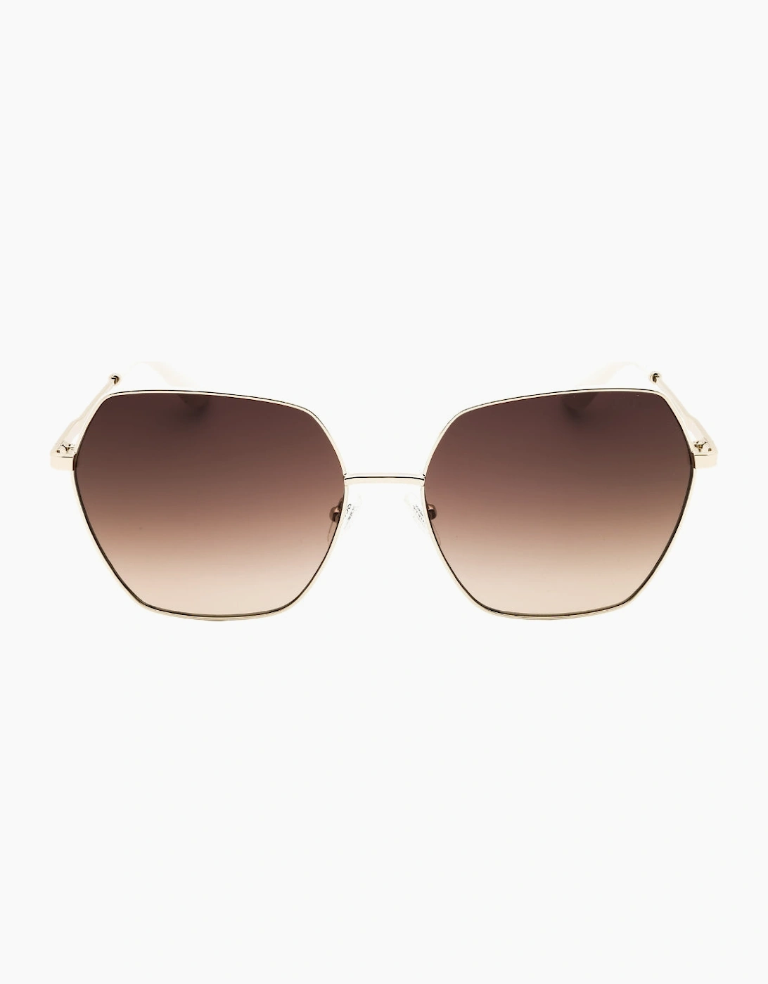 Guess Gold Frame Gradient Brown Lens Sunglasses
