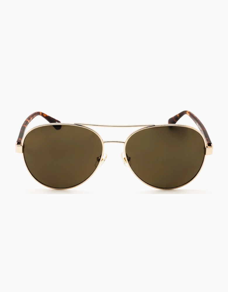 Kate Spade AVERIE Gold Sunglasses Brown Detail