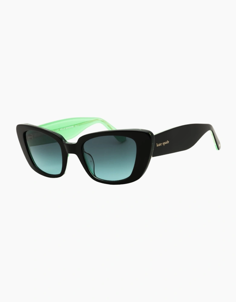 Kate Spade FABIA/S 07ZJ IB BLACK GREEN/GREY GREEN Sunglasses Women