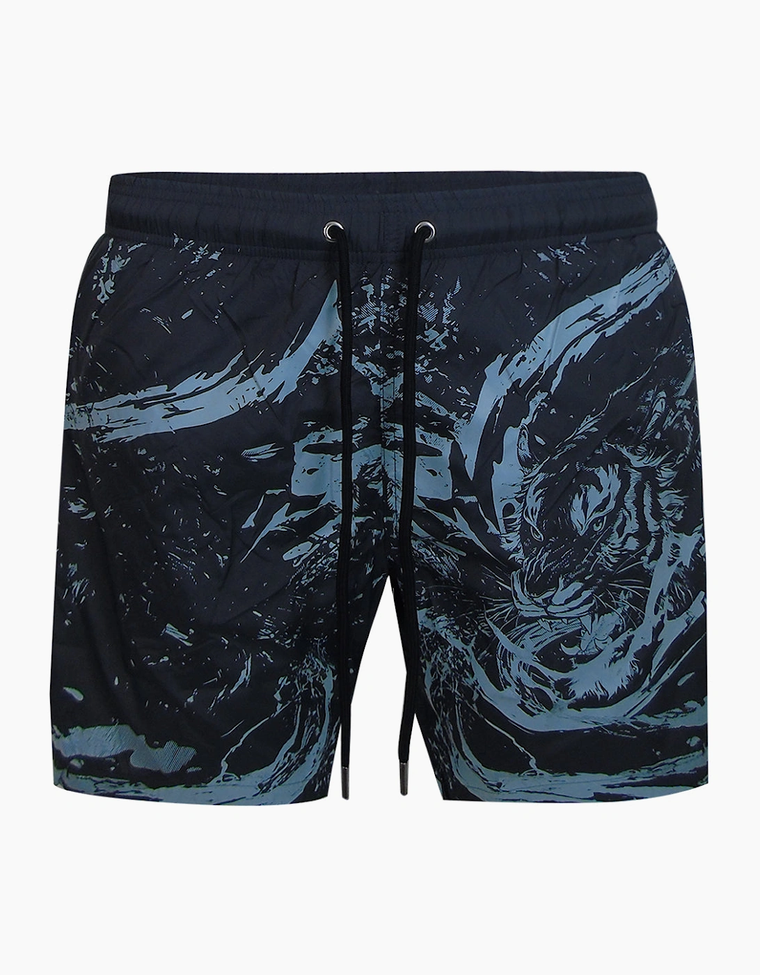 Plein Sport Water Tiger Logo Medium Boardshort Dark Grey Swim Shorts