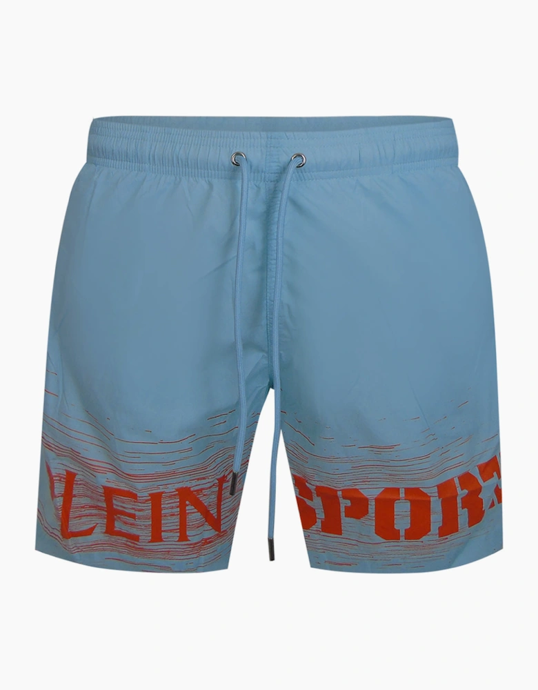 Plein Sport Shade Logo Medium Boardshort Blue Swim Shorts
