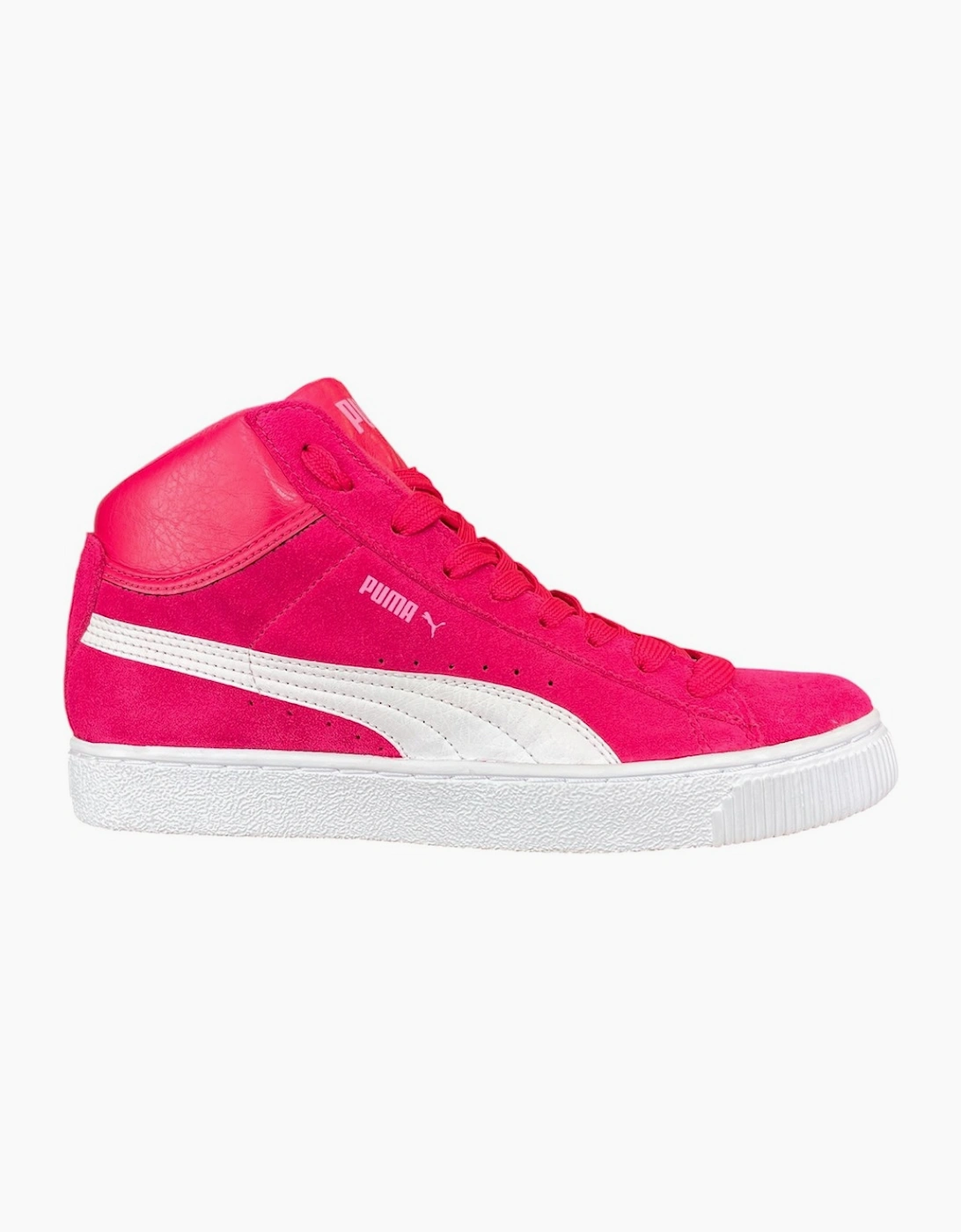 Suede Mid Sneaker - Pink / White