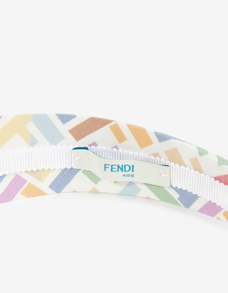 Fendi Girls FF Logo Headband in Multicolour