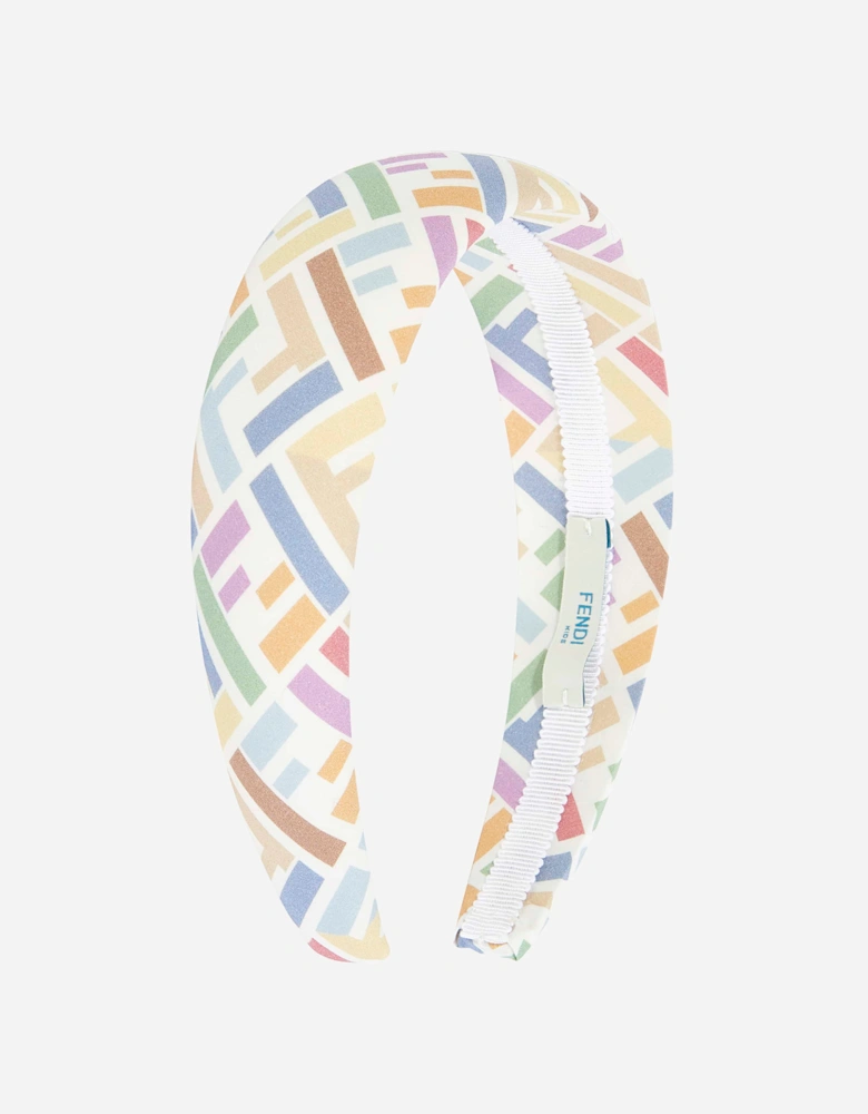 Fendi Girls FF Logo Headband in Multicolour