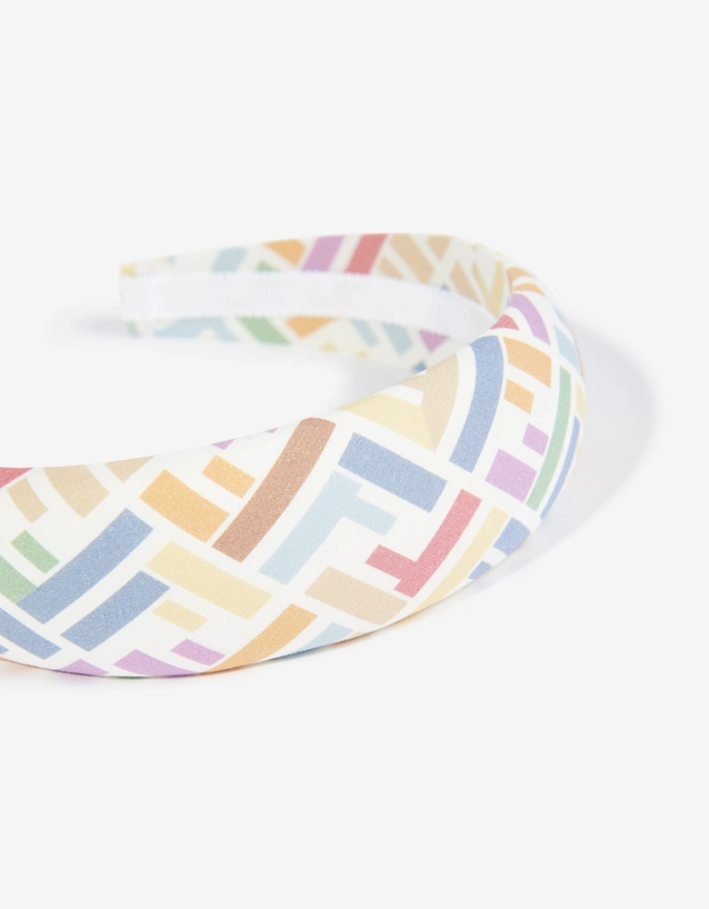 Fendi Girls FF Logo Headband in Multicolour