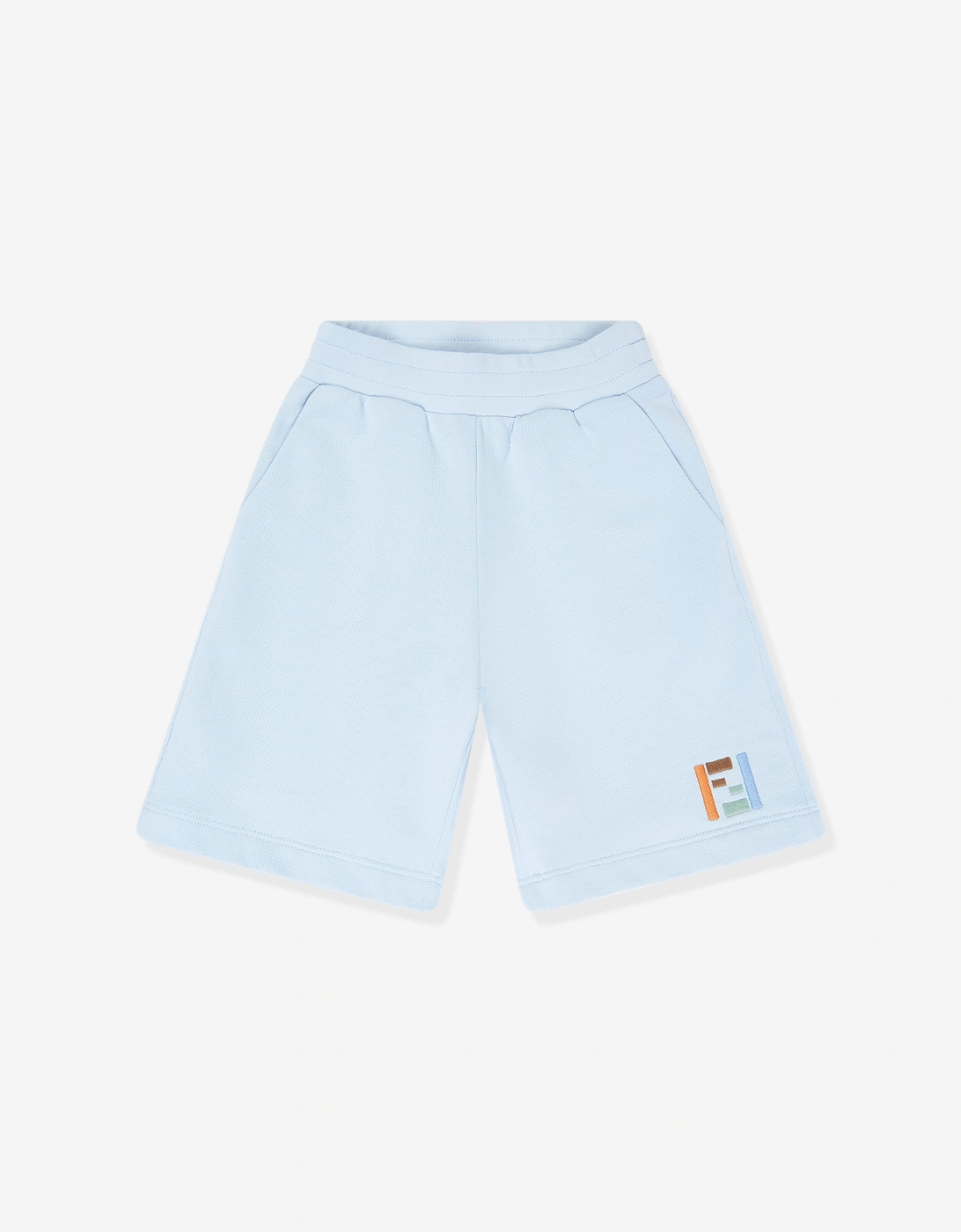 Fendi Boys Multi  Ff Logo Bermuda Shorts  Blue - Size 6 Years Kids