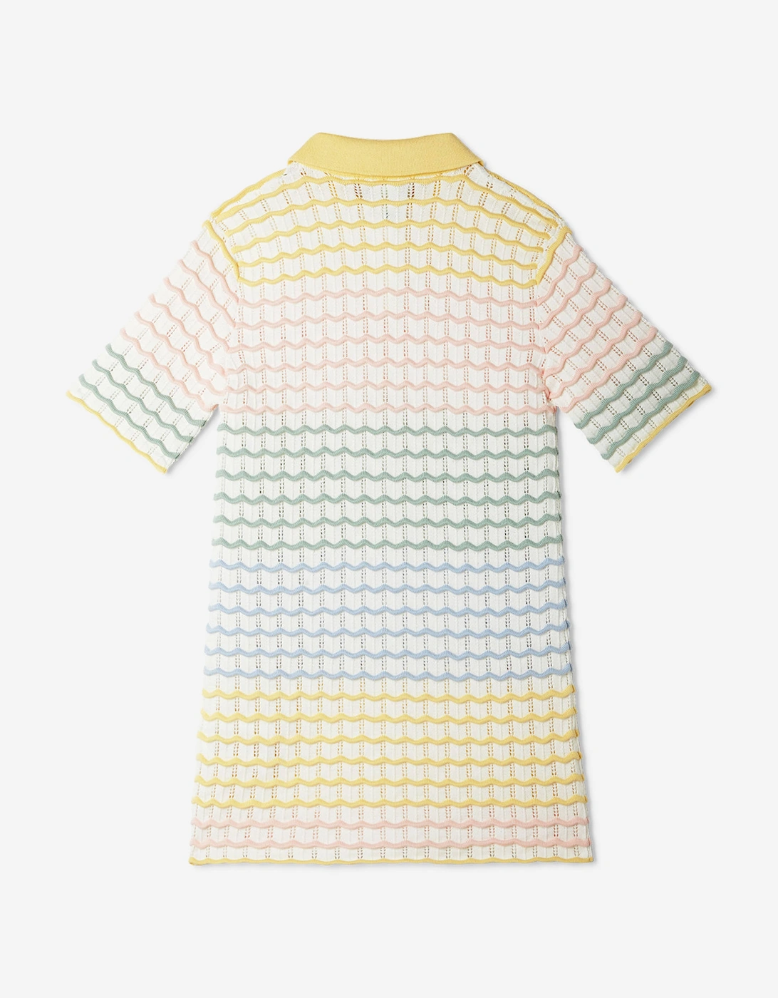 Fendi Girls Wave Knit Polo Dress in Multicolour