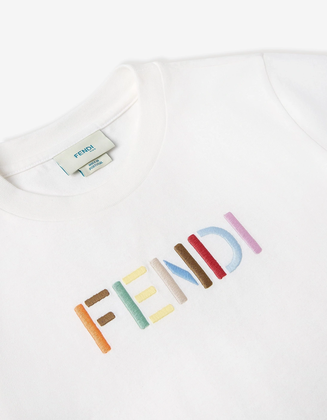 Fendi Kids Logo T-Shirt in White