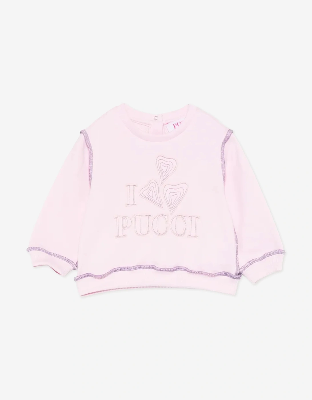 PUCCI Baby Girls Logo Sweatshirt in Pink