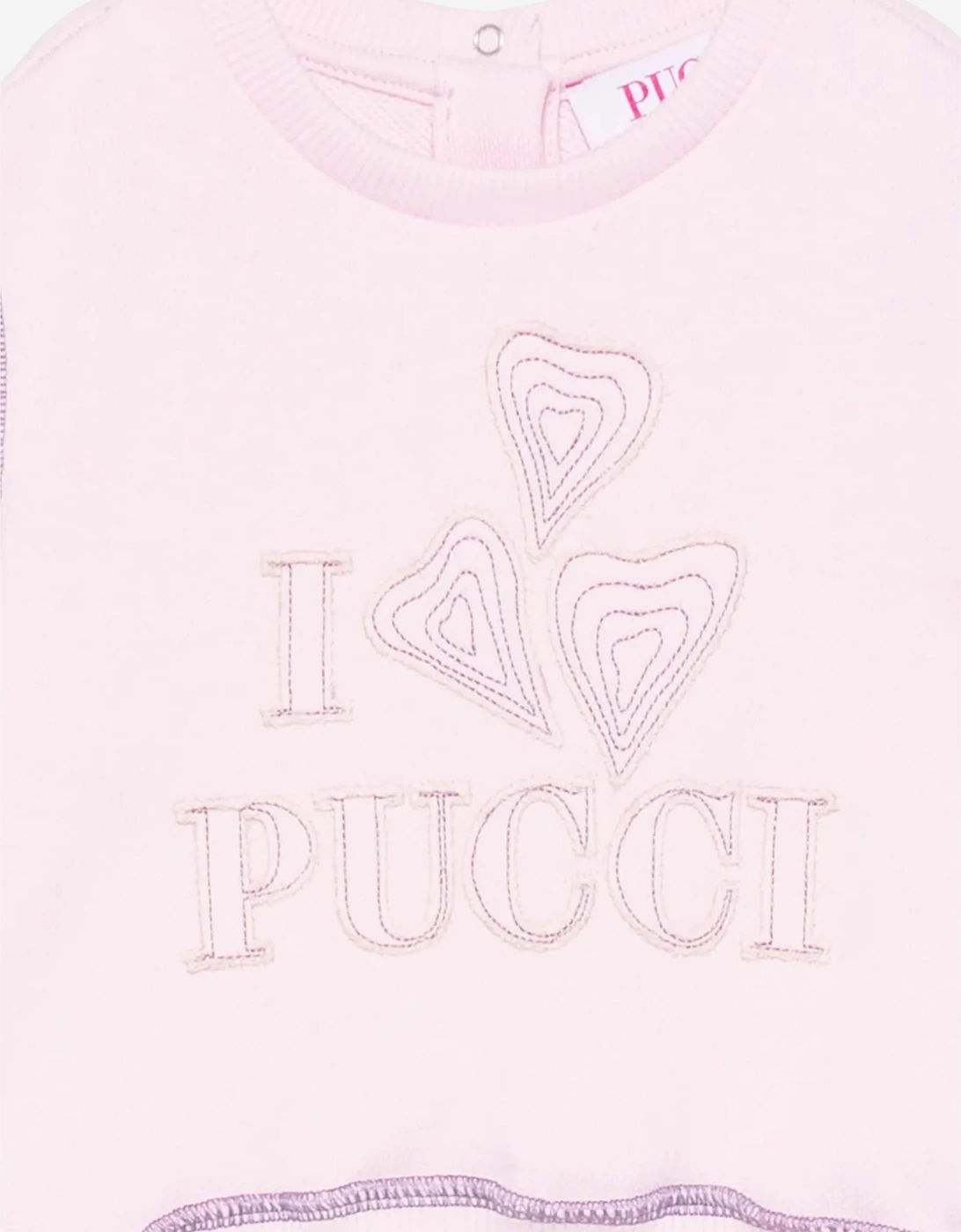 PUCCI Baby Girls Logo Sweatshirt in Pink