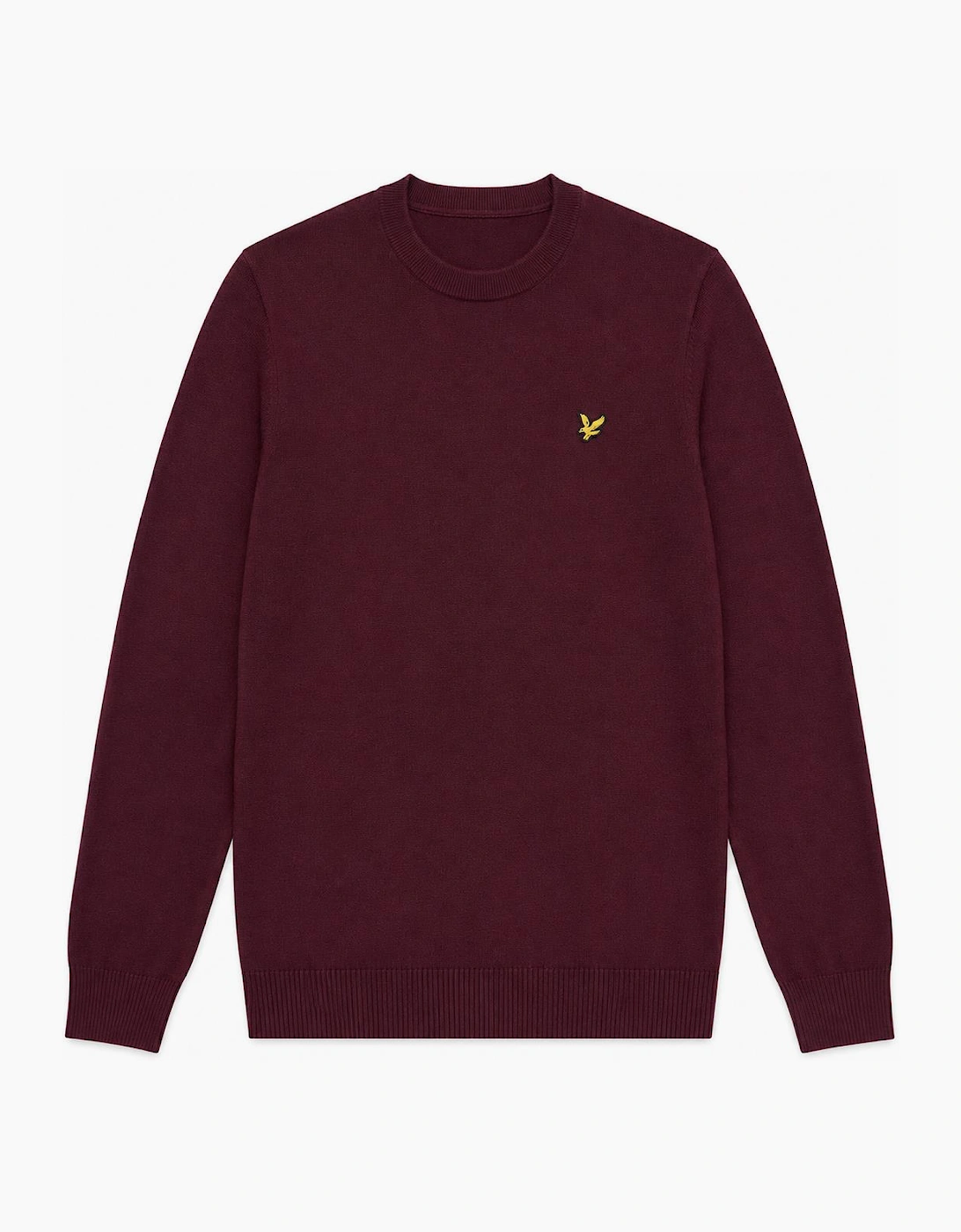 Lyle And Scott Men's Red Lyle & Scott Merino Crew Neck Jumper Burgundy - Size 38